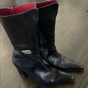 Cafe Noir leather boots women’s 38 (~7.5) black